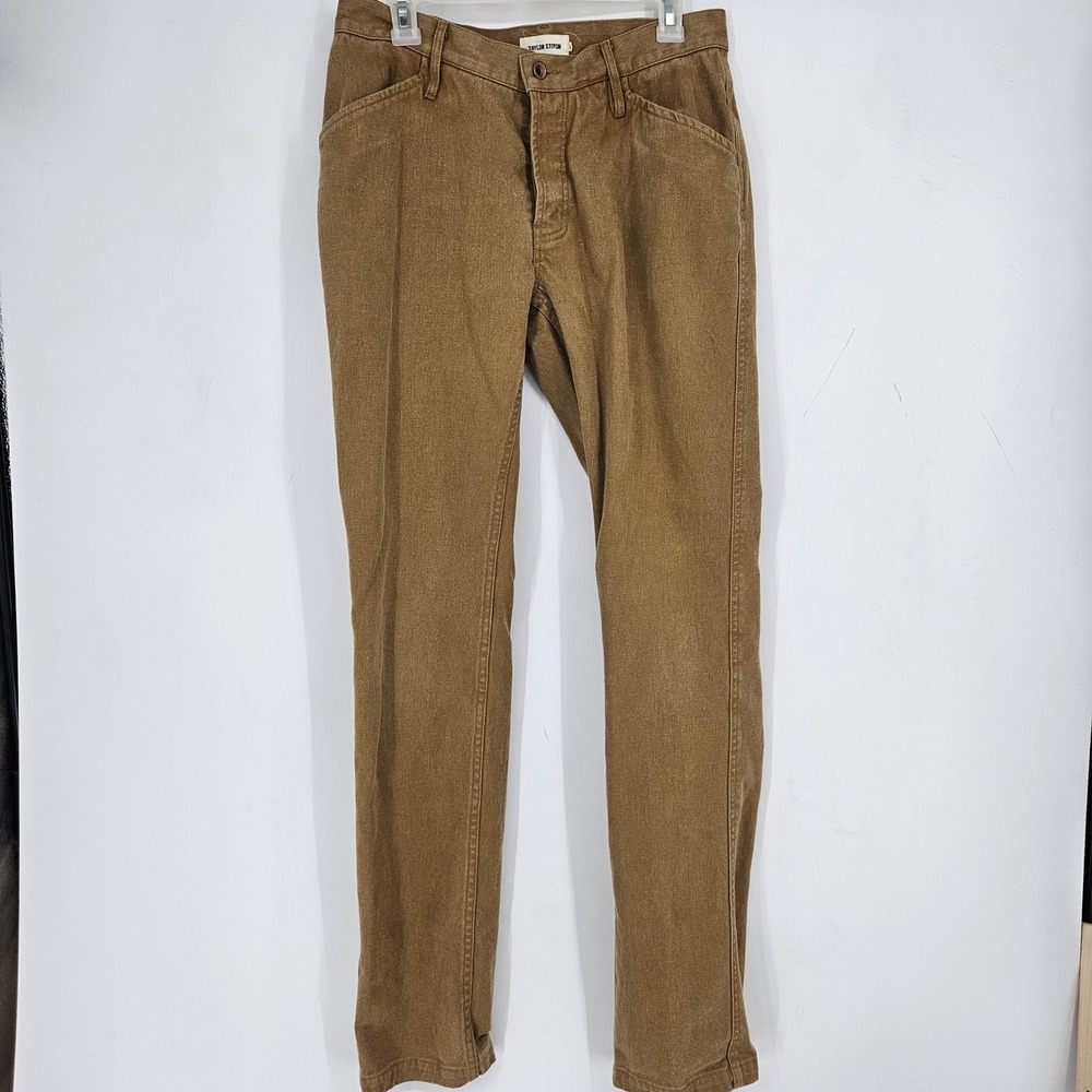 Taylor Stitch Pant Mens 31 Jeans Brown Casual Straight Preppy Canvas